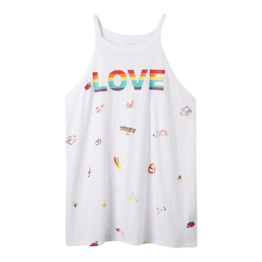 Torrid Pride Classic Fit High Neck Heritage Slub Tank
